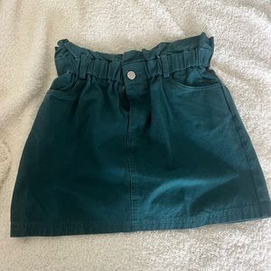 Denim Forest Green Skirt